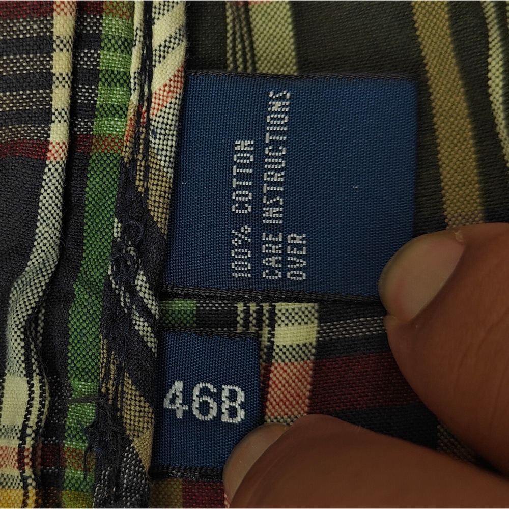 Vintage Polo Ralph Lauren Shorts Mens 46B 46 Big Indian Madras Plaid Preppy - Picture 4 of 11